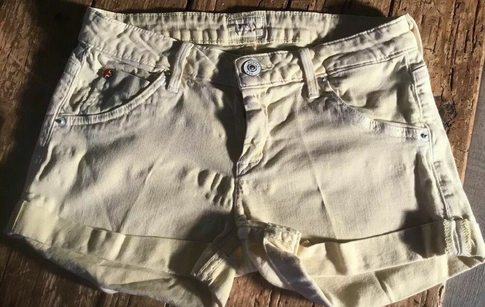 Hudson Yellow Denim Shorts Womens Size 25